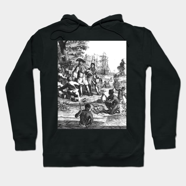 English nobleman with servants and submissive indigenous Hoodie by Marccelus